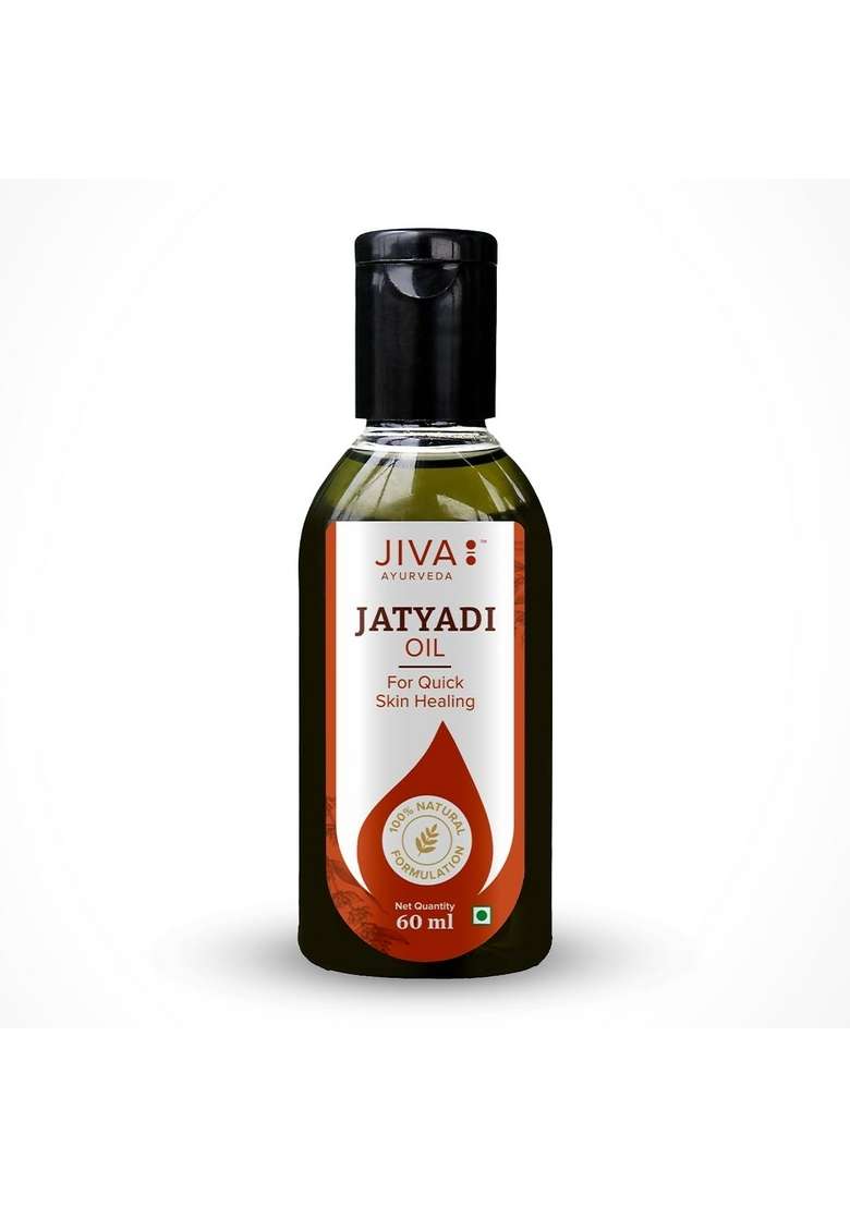 Jiva Jatyadi Oil 60Ml | 100% Ayurvedic Formulation Heals Wounds & Stops Bleeding Purifies Blood, Disinfects Aids In Tissue Healing Suitable For All Types Of (Pack 2) - Indya