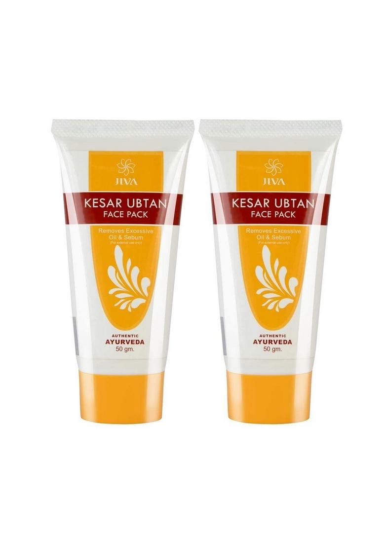 Jiva Kesar Ubtan 50Gm (Pack Of 1) | Contains Pure Kesar, For All Skin Types Improves Complexion & Health, Traditional Women