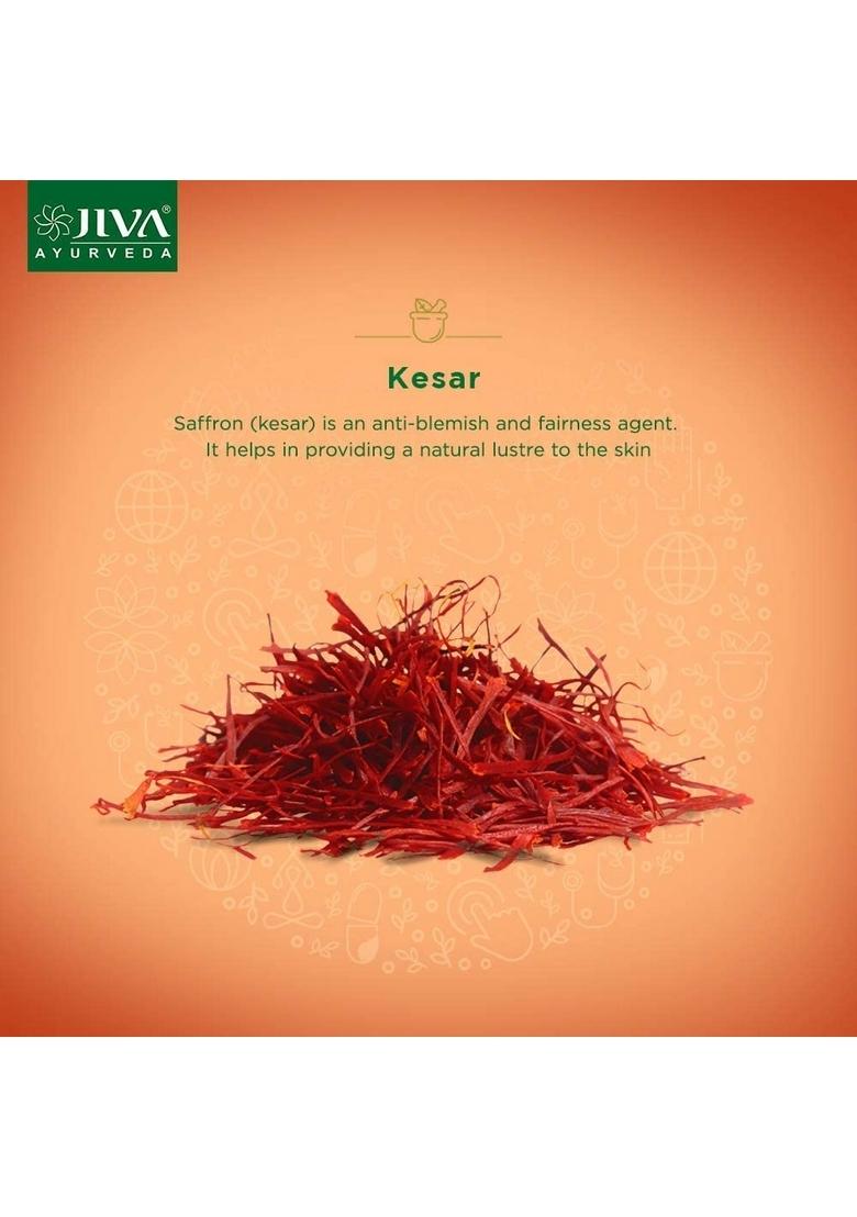 Jiva Kesar Ubtan 50Gm (Pack Of 1) | Contains Pure Kesar, For All Skin Types Improves Complexion & Health, Traditional Women