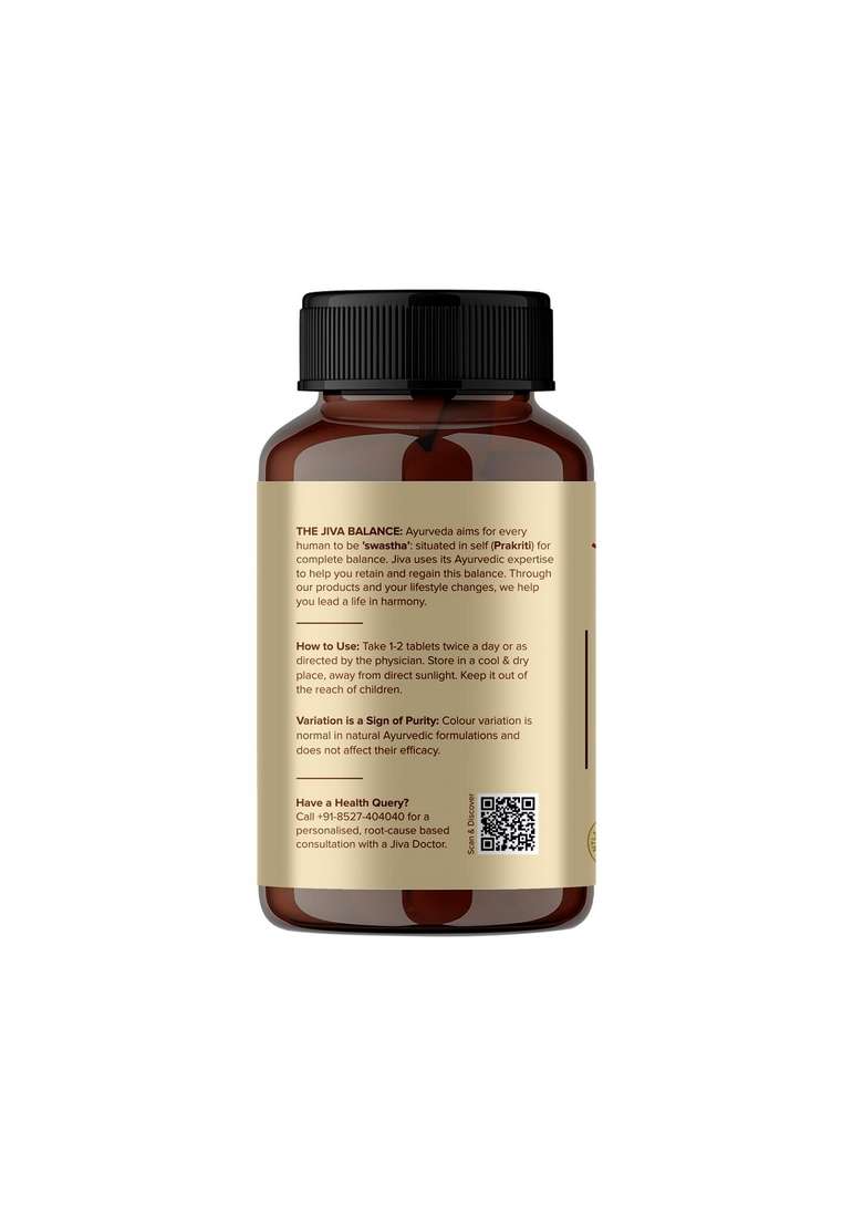 Jiva Amla Tablets 500Mg 120 Tablets+Free 60 Triphala | 100% Ayurvedic Tablets, Rich In Vitamin C Boosts Immunity & Improves Digestion Eyesight Skin Health (Pack Of 4+1) - Indya