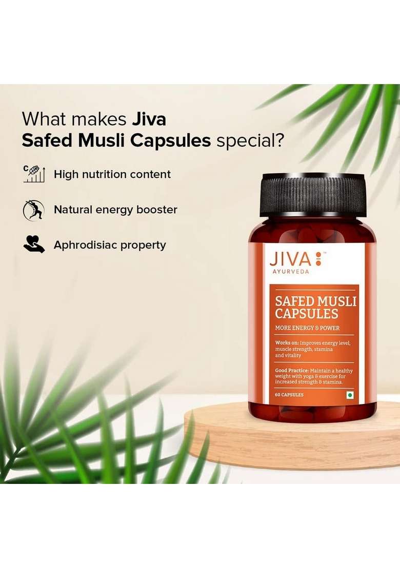 Jiva Safed Musli - 60 * 1 Capsules - Indya
