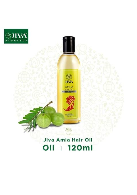 Jiva Amla Oil 120 Ml | 100% Pure & Natural Nourishes Hair, Retains Moisture Helps With Dandruff Hair Loss Suitable For All Types (Pack Of 2)