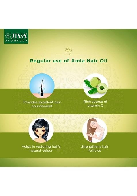 Jiva Amla Oil 120 Ml | 100% Pure & Natural Nourishes Hair, Retains Moisture Helps With Dandruff Hair Loss Suitable For All Types (Pack Of 2)