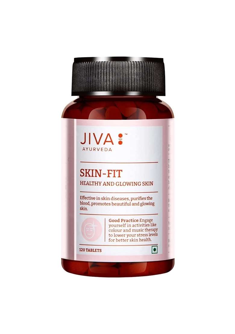Jiva Combo Of Neem & Skin Fit Tablet For Healthy | 100% Ayurvedic Formula Purifies Blood Improves Health Complexion Alleviates Kapha Pitta Strengthens Immune System (Combo 2) - Indya