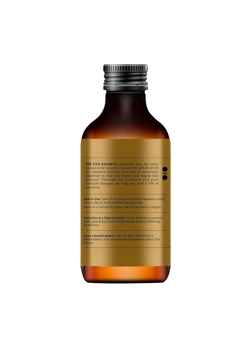 Jiva Ashwagandharishta Syrup 450Ml | Stamina Booster For Men & Women Herbal Energy Performance Supplement Improves Over-All Health - (Pack Of 1) - Indya