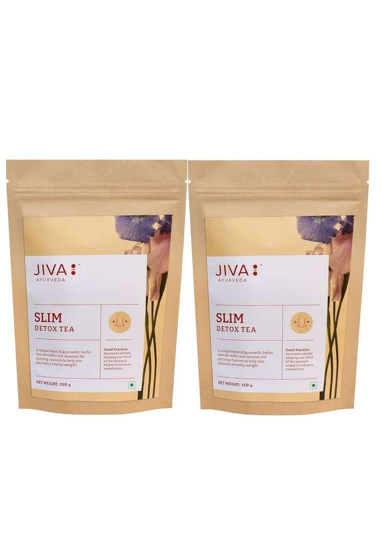 Jiva Slim Detox Tea - 150Gm (Pack Of 2) | 100% Pure & Natural Helpful In Weight Loss With Multi Benefits - Indya
