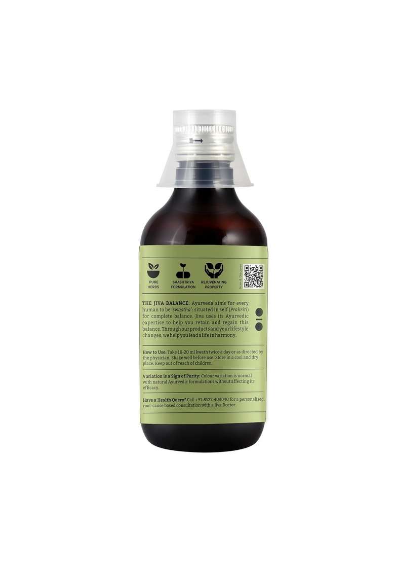 Jiva Punarnavadi Kwath Ayurvedic Herb For Kidney Support & Detoxification | Digestive Health 100% Natural -200Ml (Pack Of 2) - Indya