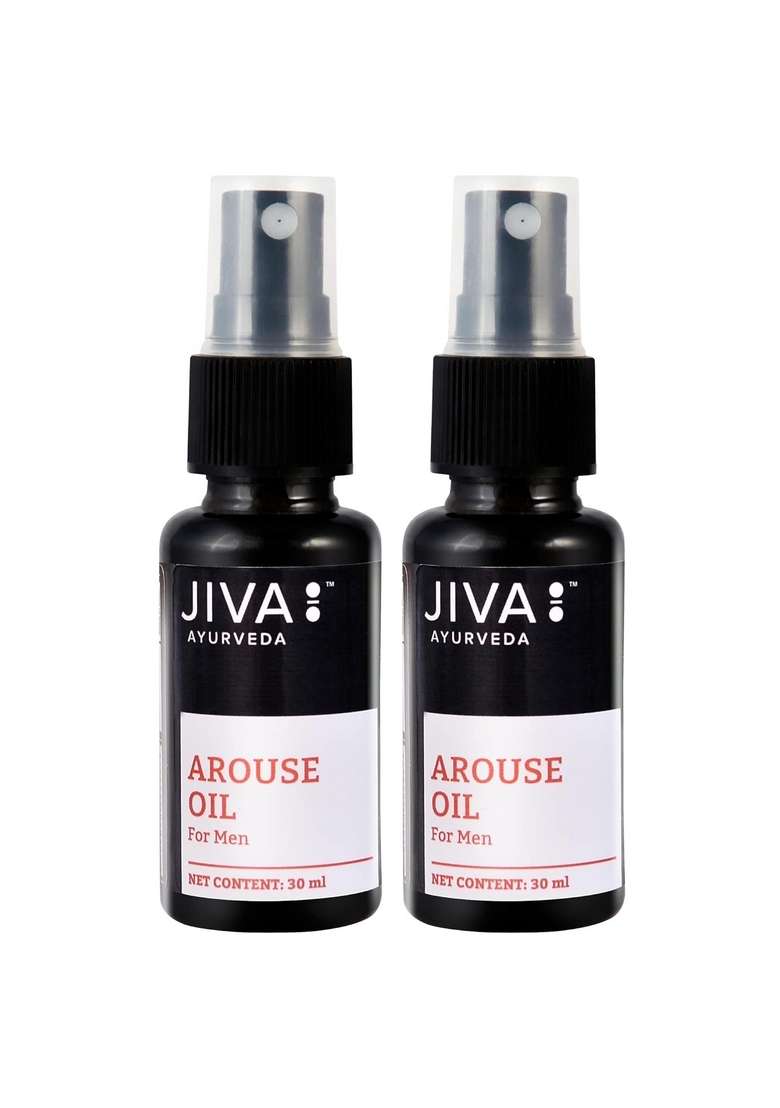 Jiva Arouse Oil 30Ml For Men | 100% Pure & Natural Improves Energy Levels Strengthens Tissues Revitalizes Body And Senses Nervous Response (Pack Of 2) - Indya