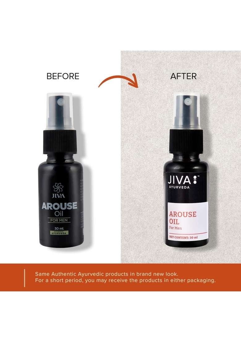 Jiva Arouse Oil 30Ml For Men | 100% Pure & Natural Improves Energy Levels Strengthens Tissues Revitalizes Body And Senses Nervous Response (Pack Of 2) - Indya