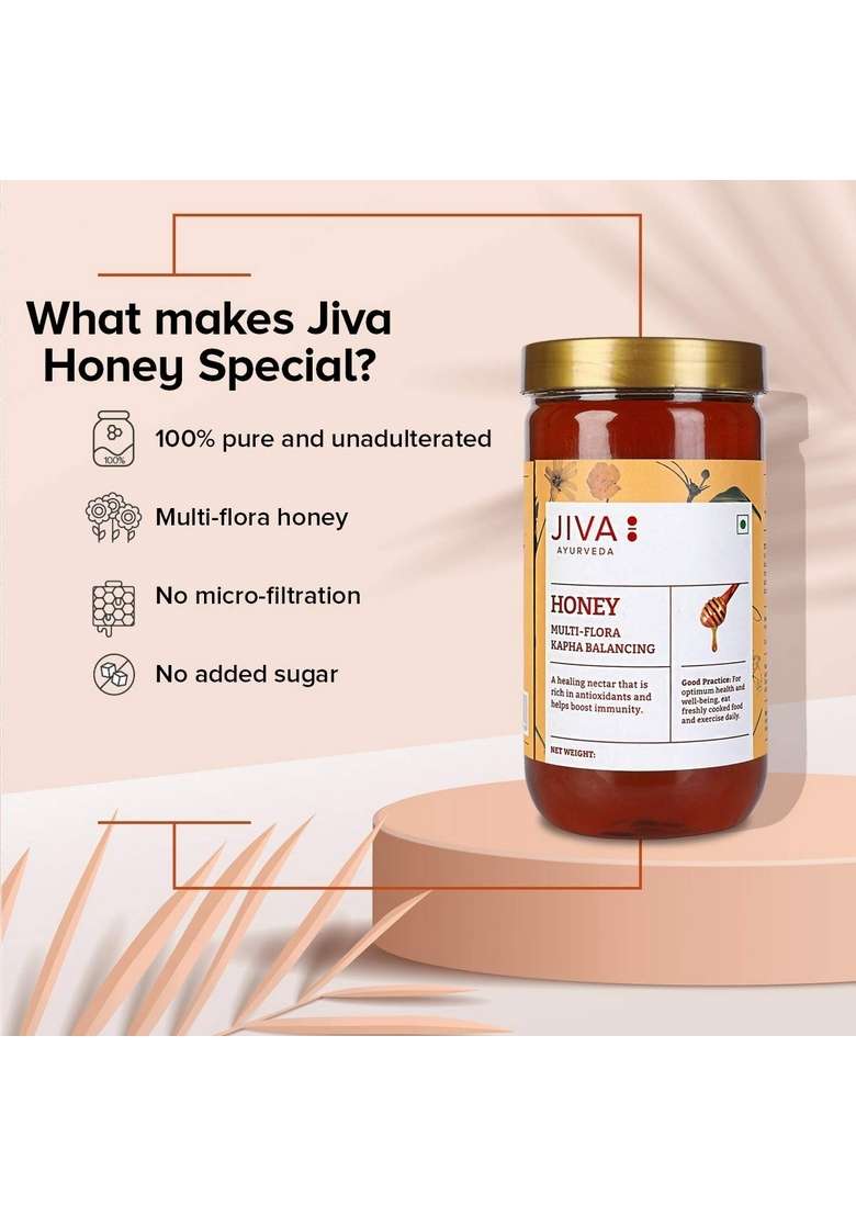 Jiva Multiflora Honey 500 Gm | 100% Pure With No Adulteration Rich In Antioxidants, Boosts Immunity & Strength Treats Cold, Cough (Pack Of 1) - Indya