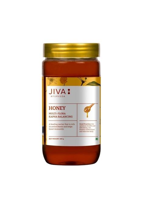 Jiva Multiflora Honey 500 Gm | 100% Pure With No Adulteration Rich In Antioxidants, Boosts Immunity & Strength Treats Cold, Cough (Pack Of 1)