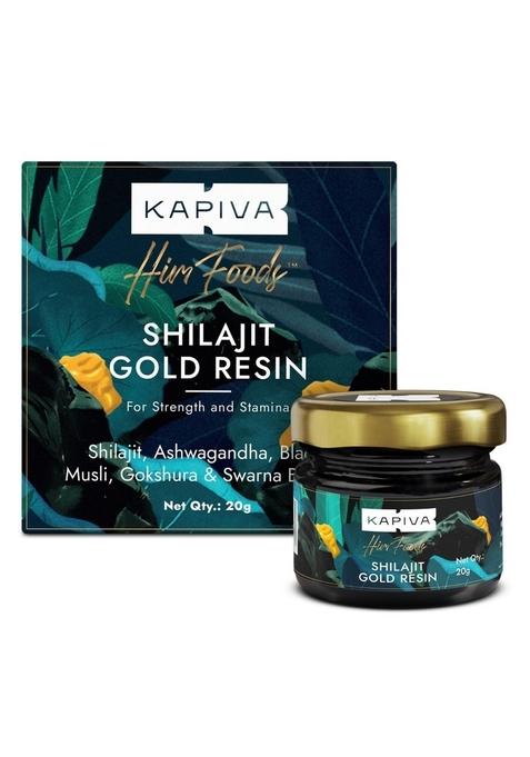 Kapiva Shilajit/Shilajeet Gold Resin - 20G | 500Mg/Serving 40 Servings Boost Muscle Growth & Stamina Contains 24 Carat 100% Ayurvedic