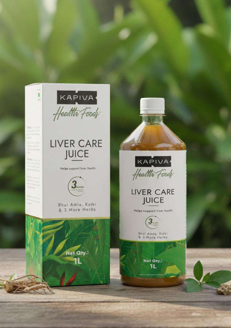 Kapiva Liver Care Juice (1L) | Anti-Oxidant Rich Supplement With 5 Ayurvedic Herbs Supports Fatty Management & Detox - Indya