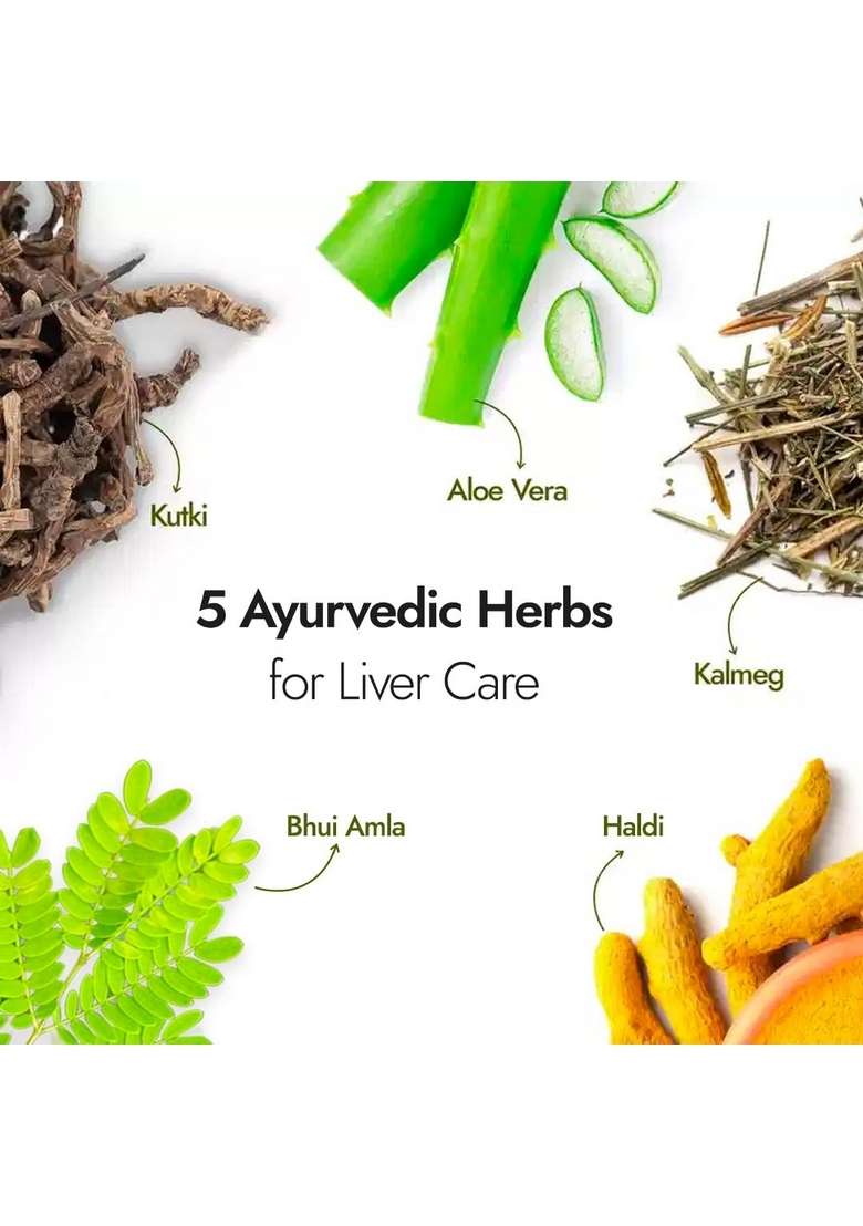 Kapiva Liver Care Juice (1L) | Anti-Oxidant Rich Supplement With 5 Ayurvedic Herbs Supports Fatty Management & Detox - Indya