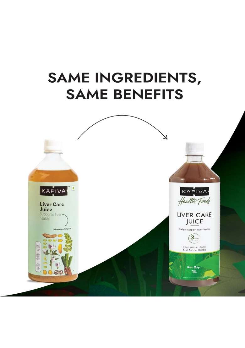 Kapiva Liver Care Juice (1L) | Anti-Oxidant Rich Supplement With 5 Ayurvedic Herbs Supports Fatty Management & Detox - Indya