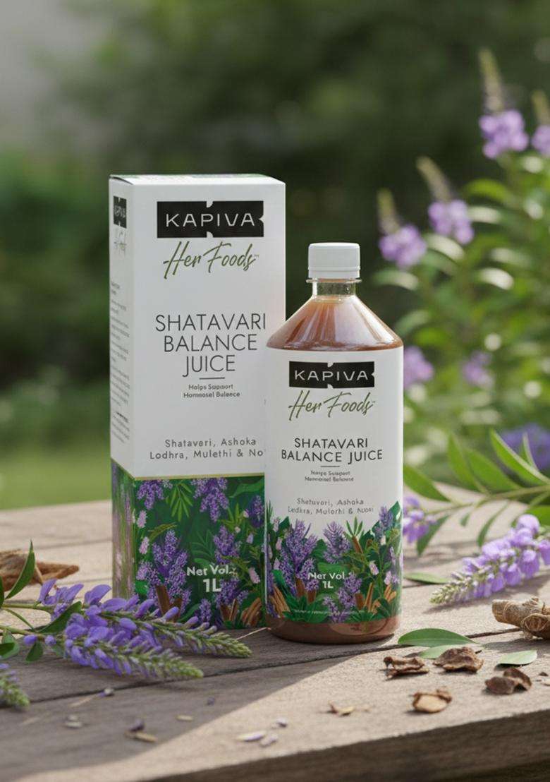 Kapiva Her Foods Shatavari Balance – 1L | Supports Hormonal & Healthy Cycles 100% Ayurvedic, Natural Non-Hormonal Women’S Wellness Drink Care Juice - Indya