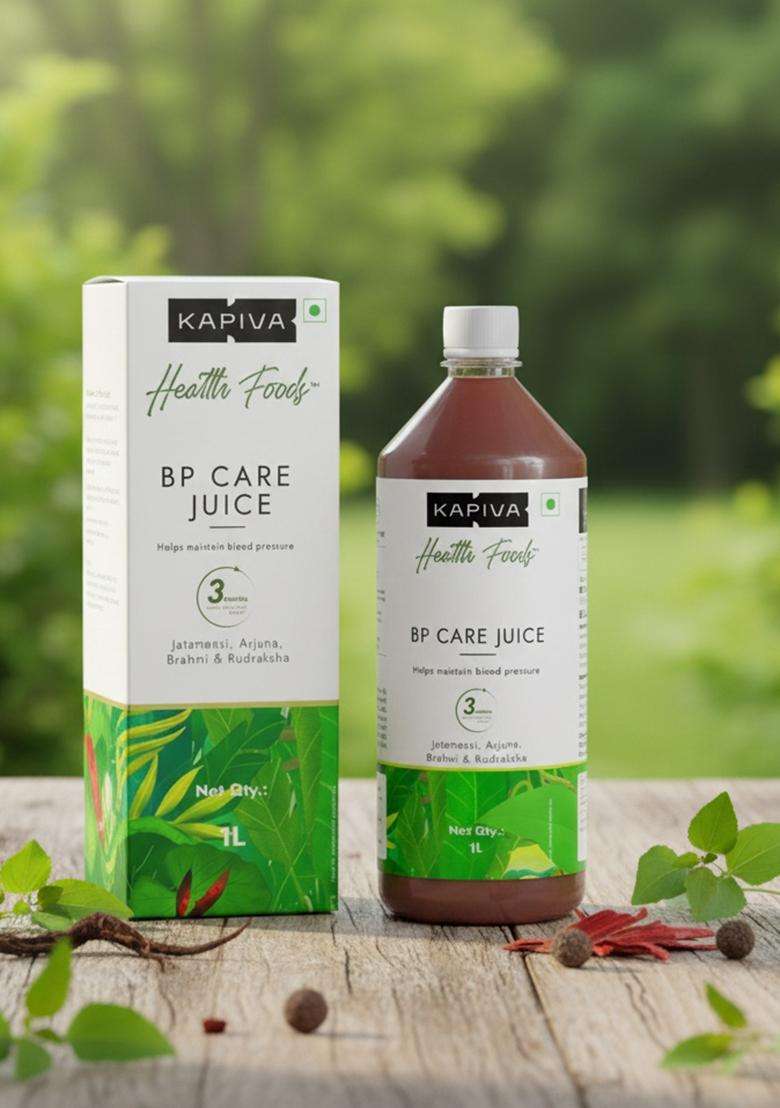 Kapiva Bp Care Juice - 100% Ayurvedic To Support Healthy Blood Pressure Levels| Arjuna, Jatamansi & 8 Other Herbs 1 Litre - Indya