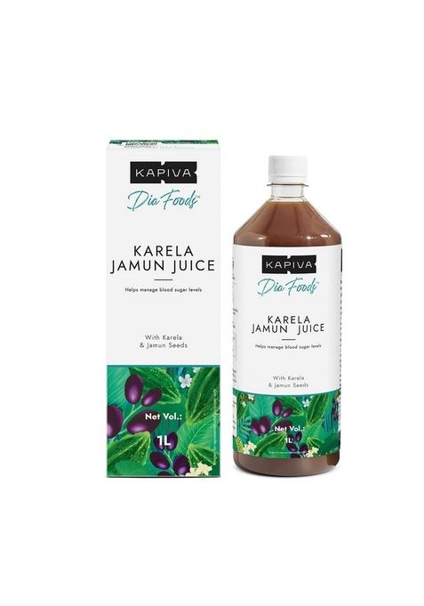 Kapiva Karela Jamun Juice | Helps Control Blood Sugar Level And Lower Bad Cholesterol Diabetic Care (1L)