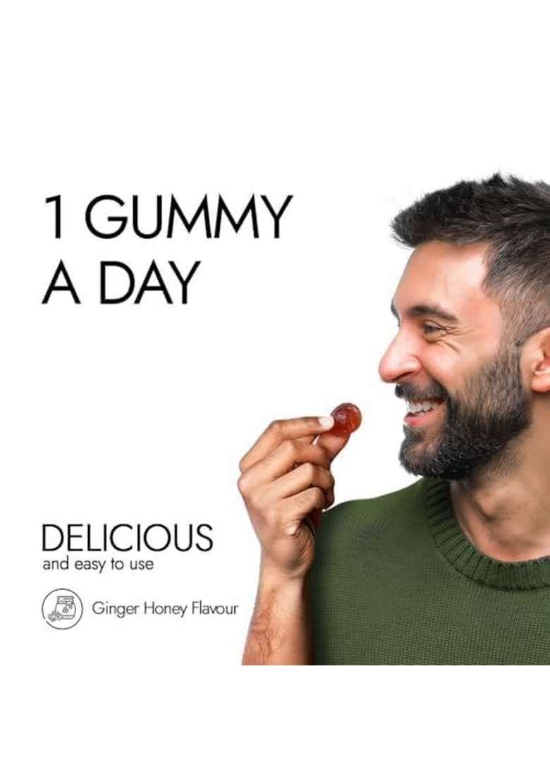 Kapiva Himalayan Shilajit Gummies | 225Mg Shilajit/Gummy Ginger Honey Flavour Nabl-Certified Gummy Boosts Energy Levels, Endurance & Stamina No Added Sugar Gelatin Free 30 - Indya