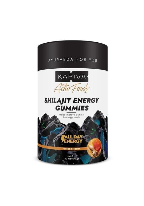 Kapiva Himalayan Shilajit Gummies | 225Mg Shilajit/Gummy Ginger Honey Flavour Nabl-Certified Gummy Boosts Energy Levels, Endurance & Stamina No Added Sugar Gelatin Free 30