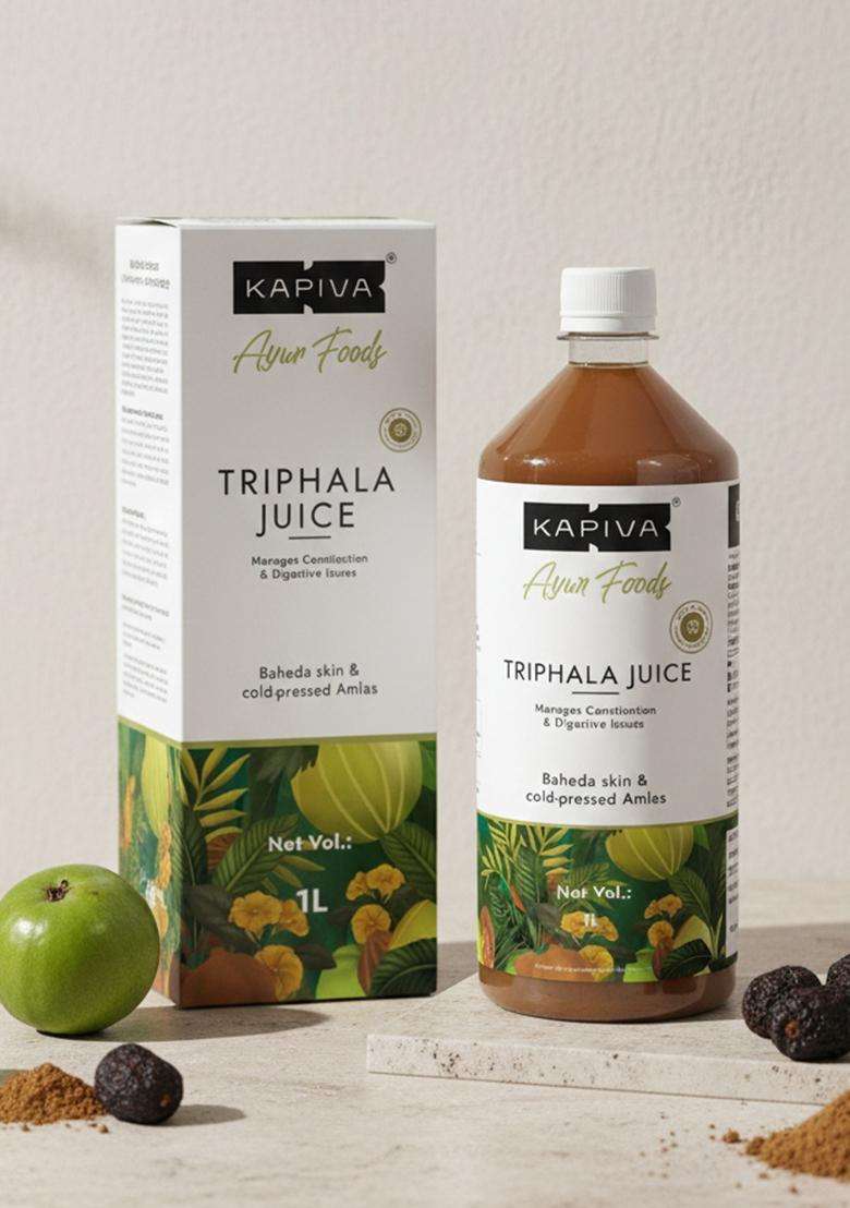Kapiva Triphala Juice | 100% Ayurvedic Relieves Constipation & Improves Digestion No Added Sugar, 1L - Indya