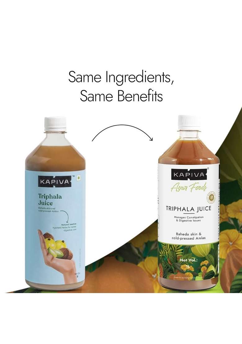 Kapiva Triphala Juice | 100% Ayurvedic Relieves Constipation & Improves Digestion No Added Sugar, 1L - Indya