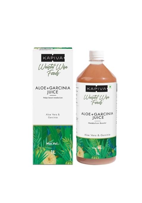 Kapiva Aloe Vera + Garcinia Juice | Cambogia For Weight Management And Detox No Added Sugar (1L)