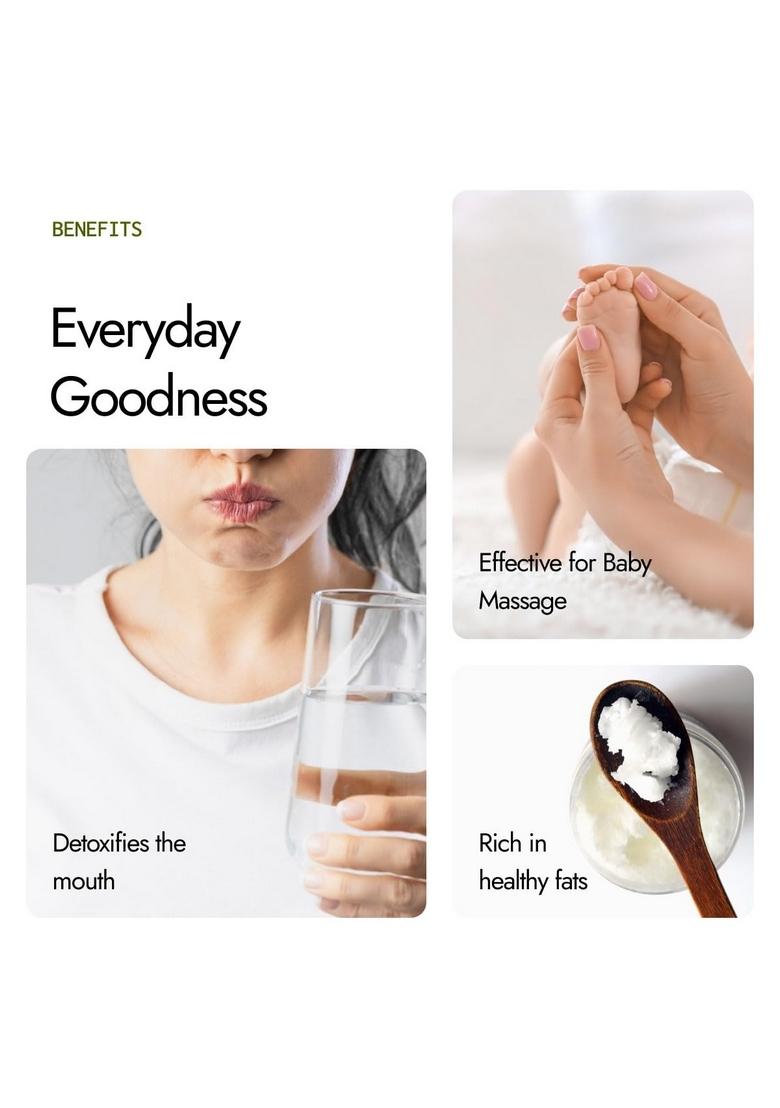 Kapiva Virgin Cold-Pressed Coconut Oil Super Saver Pack 500Ml (Pack Of 2) | 100% Pure, Unrefined & Edible For Cooking, Skin Baby Care, Pulling Hair Keto Friendly