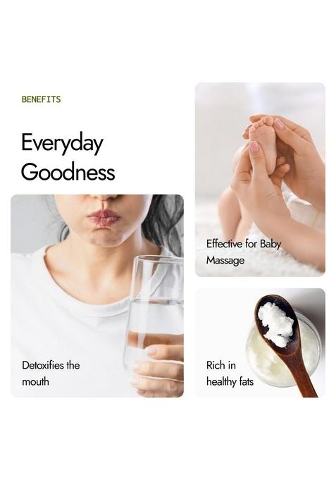 Kapiva Virgin Cold-Pressed Coconut Oil Super Saver Pack 500Ml (Pack Of 2) | 100% Pure, Unrefined & Edible For Cooking, Skin Baby Care, Pulling Hair Keto Friendly