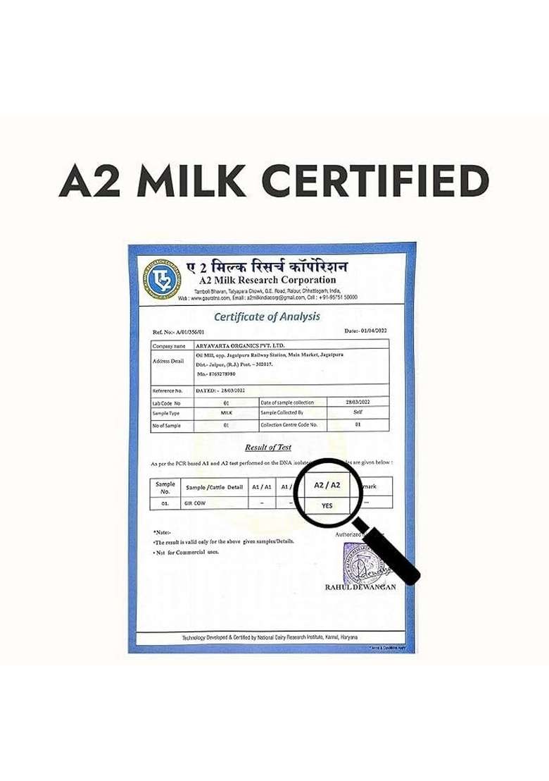 Kapiva Certified A2 Gir Cow Ghee 500Ml | Traditional Vedic Bilona Method Grassfed, Pure & Healthy Curd-Churned Premium Glass Bottle 100% Natural Lab-Tested Rich In Nutrition - Indya
