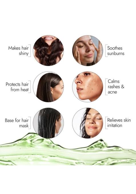 Kapiva Pure Aloe Vera Skin Gel 500G For Face & Hair | Hydrating, Moisturizing, Soothing Multipurpose