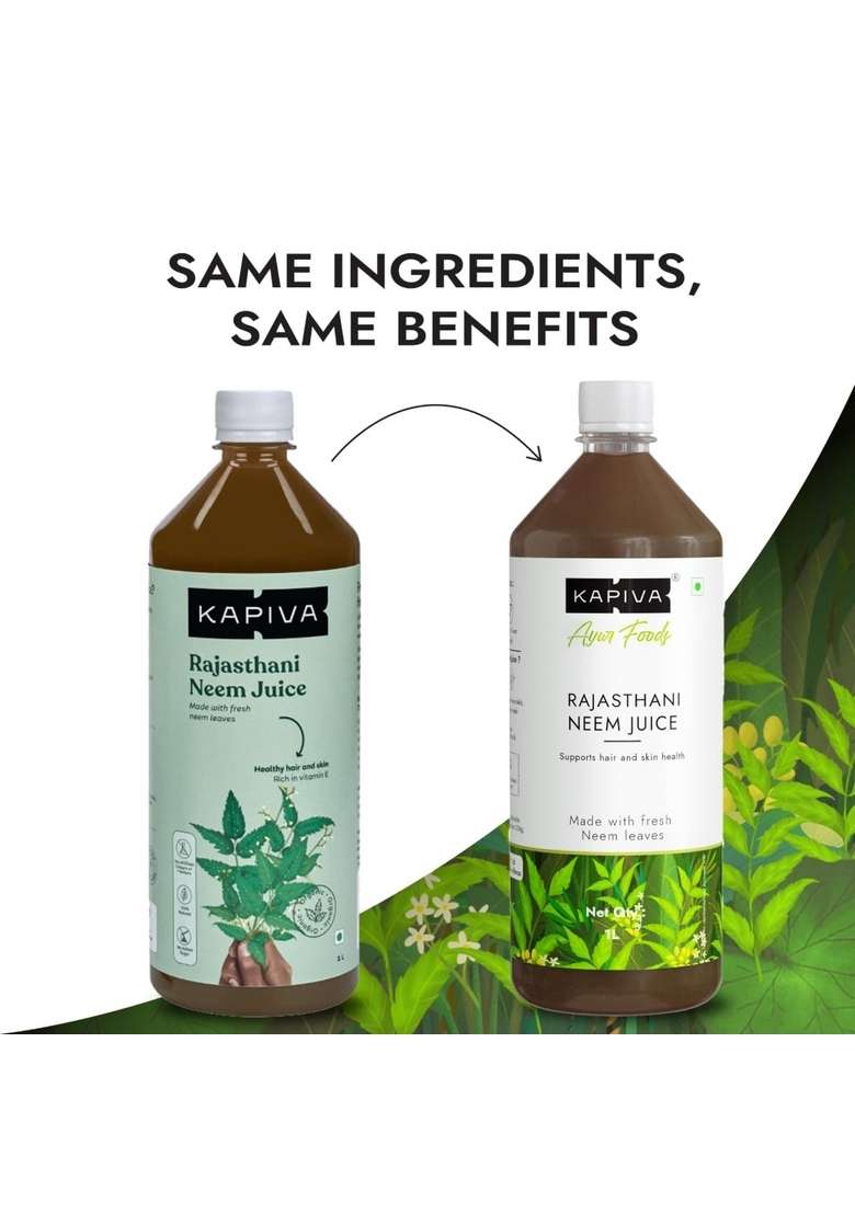 Kapiva Neem Juice | Made With Rajasthani Helps Boost Immunity And Fight Infections (1L) - Indya