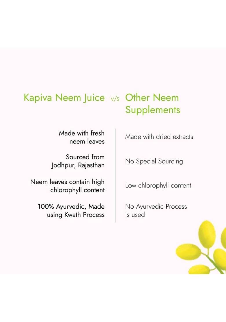 Kapiva Neem Juice | Made With Rajasthani Helps Boost Immunity And Fight Infections (1L) - Indya