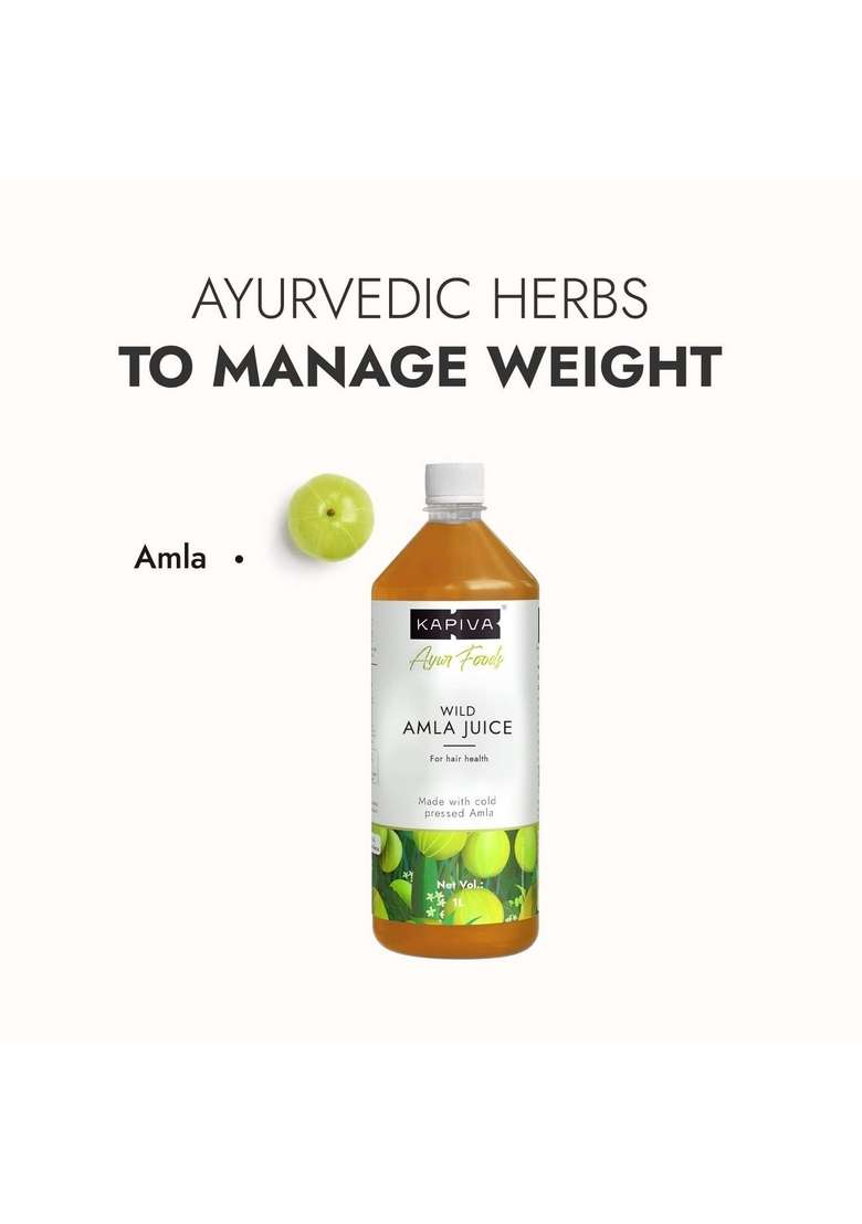 Kapiva Wild Amla 1L + Thar Aloe Vera Juice (With Pulp) | Cold-Pressed Combo To Help With Glowing Skin, Hair Care, And Detox (1L) - Indya