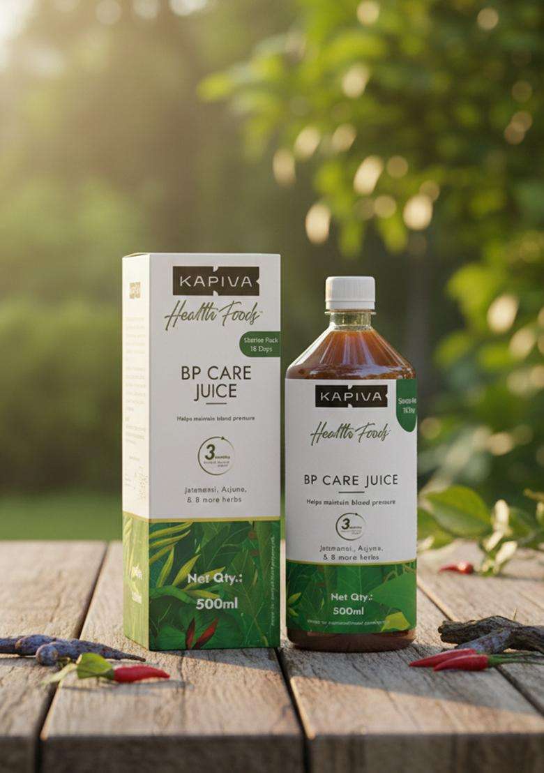 Kapiva Bp Care Juice - 100% Ayurvedic To Support Healthy Blood Pressure Levels| Arjuna, Jatamansi & 8 Other Herbs 500Ml - Indya