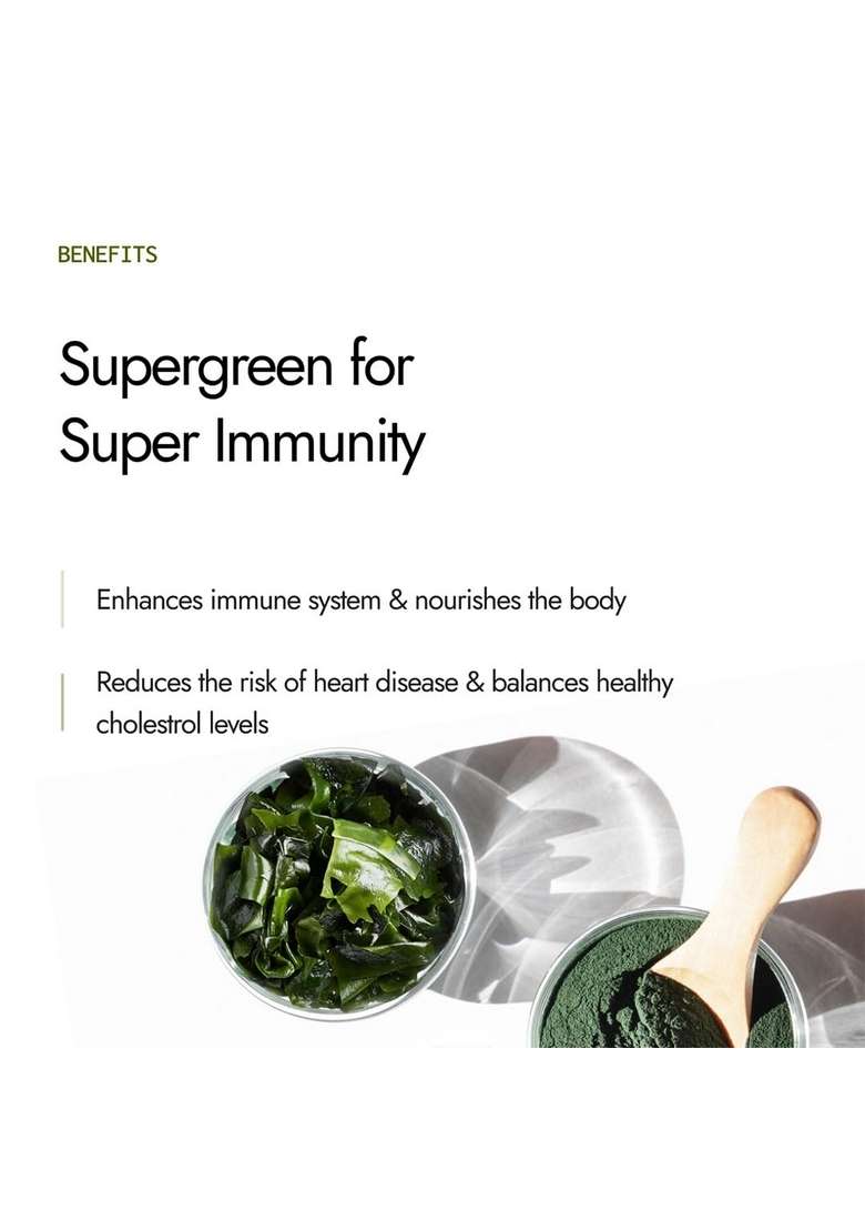 Kapiva Spirulina Capsules |120 Capsule| Contains 60% Protein | Boost Your Immunity Free From Preservative & Pesticides Tablet - Indya