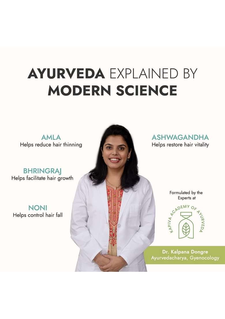 Kapiva Hair Care Juice | For Growth & Fall Control 100% Ayurvedic With Amla, Noni, Bhringraj And Ashwagandha (1L) - Indya