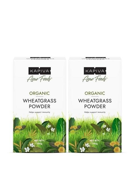 Kapiva Organic Wheatgrass Powder 100G (Pack Of 2) | Usda Certified Detox Your Body Improve Immunity