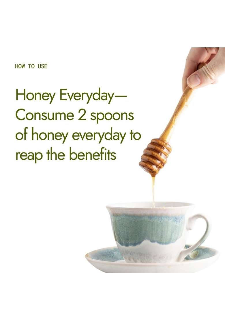 Kapiva Organic Honey 500Gm | Nmr Tested Unprocessed & Unpasteurized |100% Raw Pure Natural Strengthens Immunity 0% Added Sugar No Preservatives - Indya