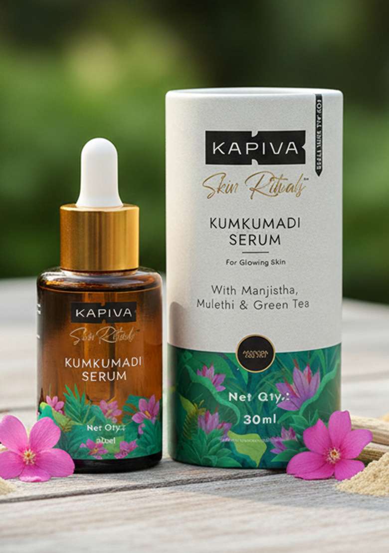 Kapiva Kumkumadi Glow Serum (30Ml) | For Brighter & Glowing Skin Helps Reduce Dark Spots Pigmentation - Indya