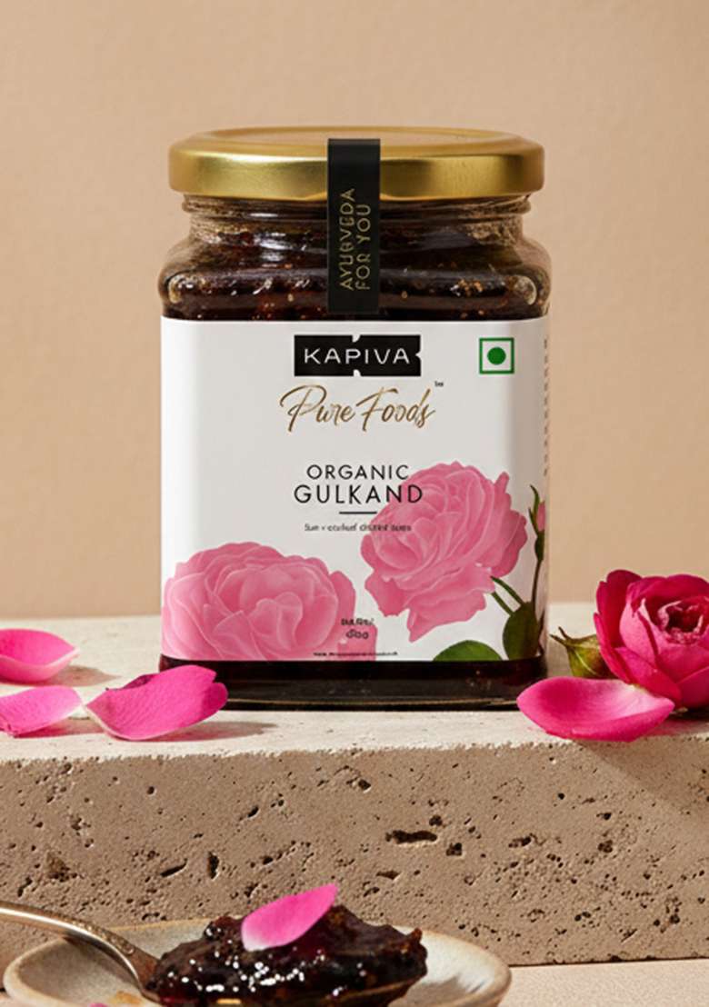 Kapiva Organic Gulkand 300Gms (Rose Petal Jam) | 100% Natural Sun-Cooked Damask Roses - Indya