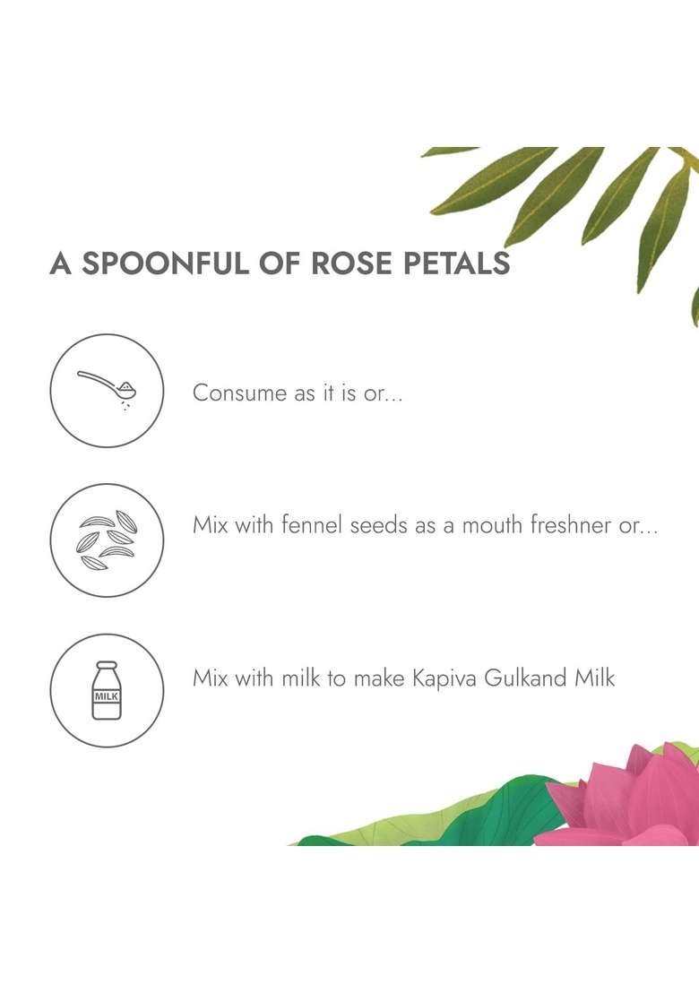 Kapiva Organic Gulkand 300Gms (Rose Petal Jam) | 100% Natural Sun-Cooked Damask Roses - Indya