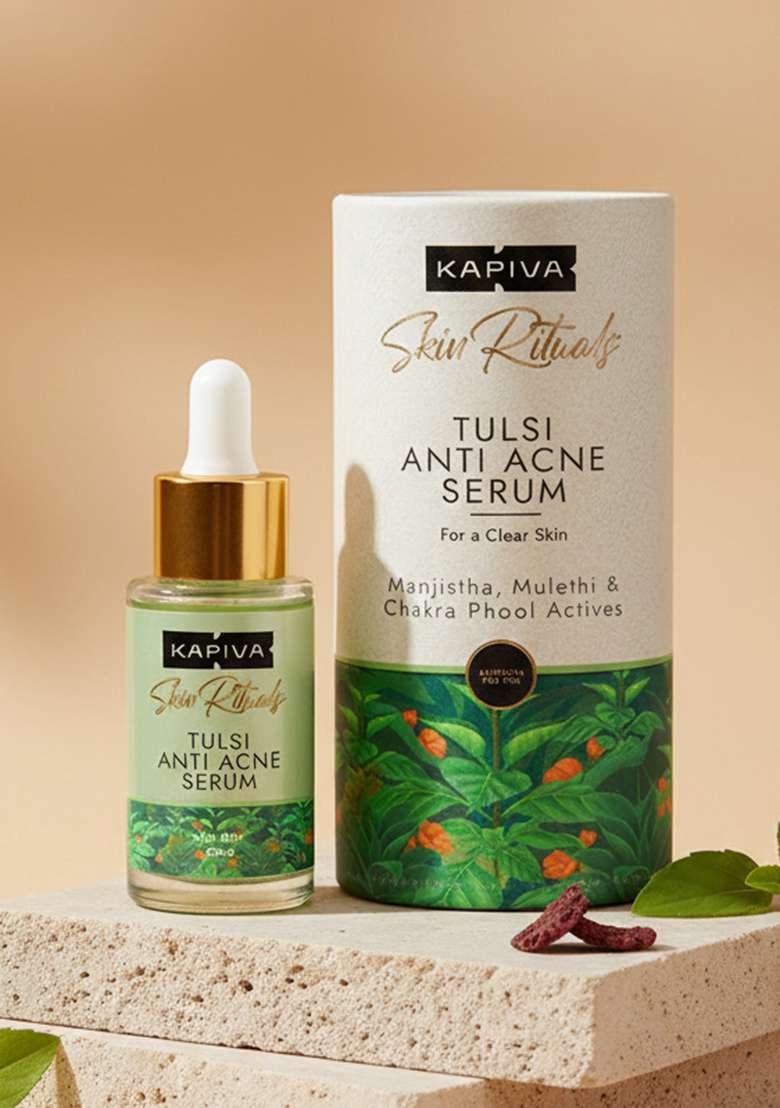 Kapiva Tulsi Anti-Acne Serum 30 Ml | For Acne & Marks Made Safe Certified,100% Ayurvedic With Herbal Actives - Indya