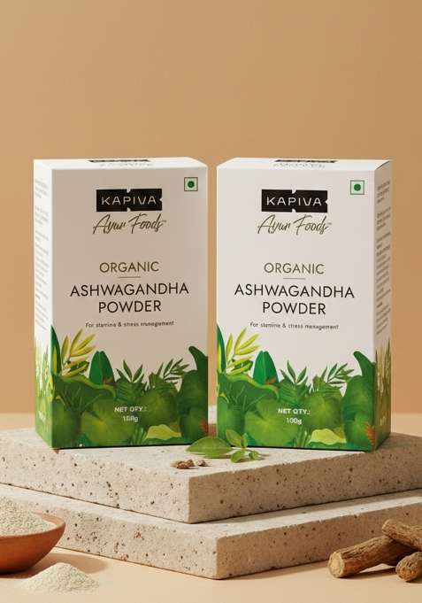 Kapiva Organic Ashwagandha Powder 100G(Pack Of 2) | Jaivik Bharat & Usda Certified Manages Stress Improves Stamina
