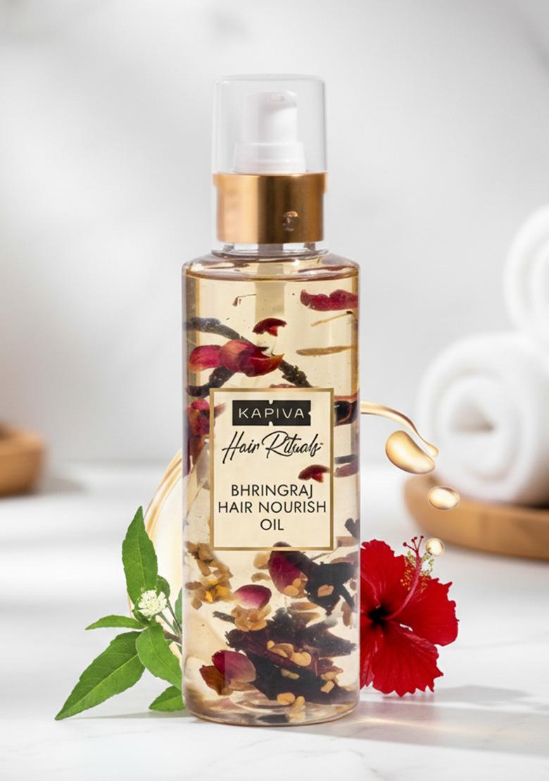 Kapiva Bhringraj Hair Nourishing Oil (200 Ml) 100% Ayurvedic, Voluminous Within 90 Days, Provides Nourishment, Pack Of 1