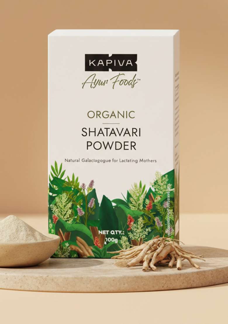 Kapiva Organic Shatavari Powder 100Gms | Promotes Lactation Naturally Helps Maintain Hormonal Balance Non Gmo Certified - Indya