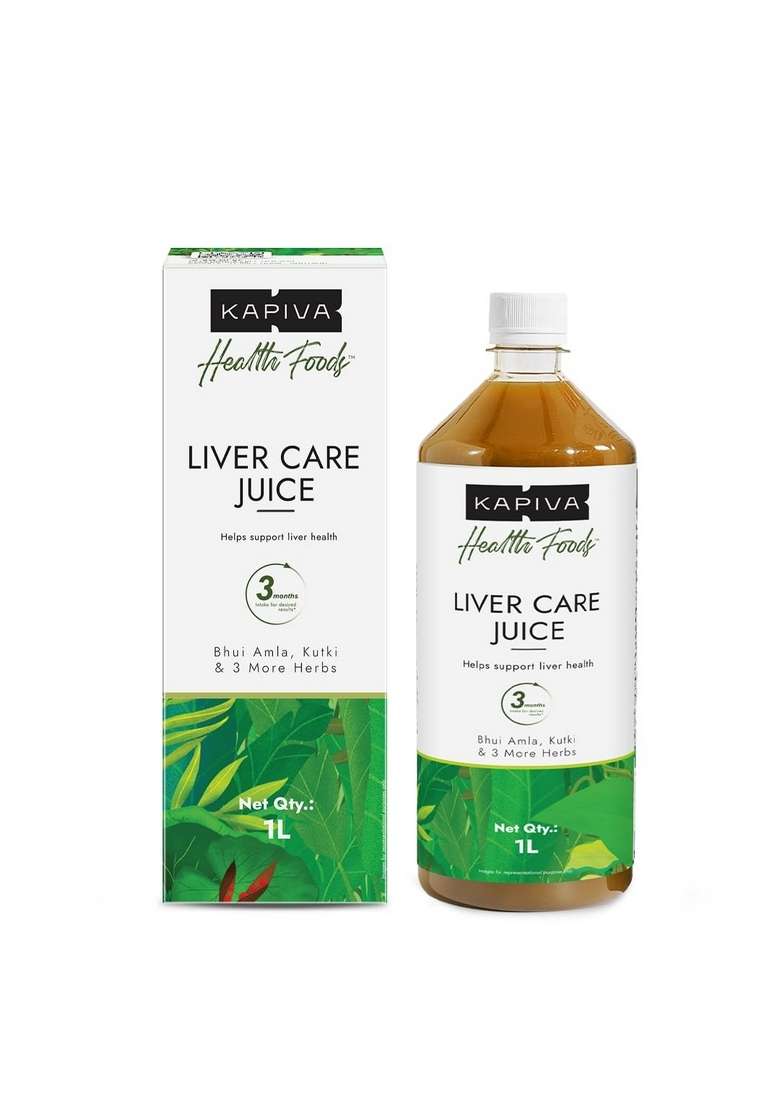 Kapiva Liver Care Juice | Anti-Oxidant Rich Supplement With 5 Ayurvedic Herbs To Benefit Health 1L (Pack Of 4) - Indya