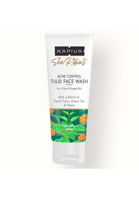 Kapiva Acne Control Tulsi Face Wash | Reduces Active & Scars For All Skin Types 0% Parabens, Sulfates, Silicones