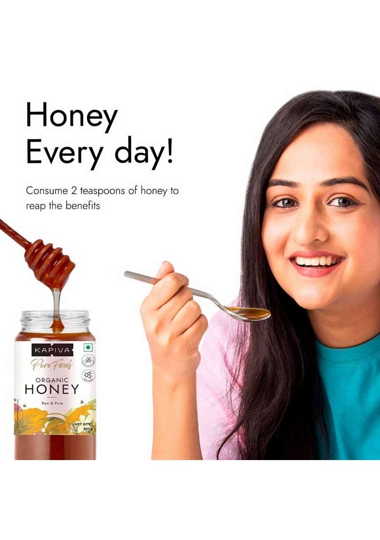 Kapiva Organic Honey 250G | 100% Natural & Strengthens Immunity Aids Digestion - Indya