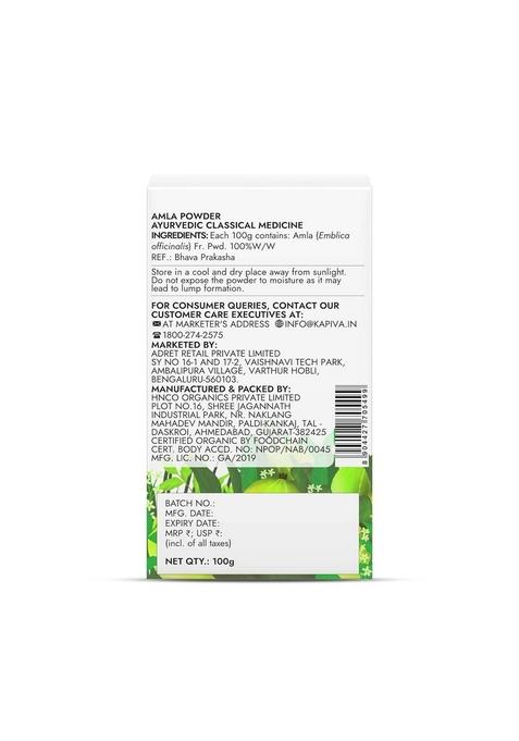 Kapiva Organic Amla Powder | Supports Healthy Hair Promotes Gut Health From 100% Natural Amlas